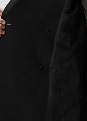 Beymen Club Black Italian Wool Double-Breasted Coat - 7