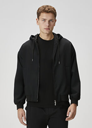 Beymen Club Siyah Kapüşonlu İnce Mont - 3