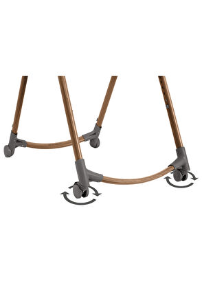 Maxi-Cosi Minla Plus Elegance Graphite 6'sı Bir Arada Ahşap Görünümlü 4 Tekerlekli Mama Sandalyesi - 5