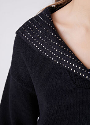 Beymen Club Navy Blue Hotfix Sweater - 7