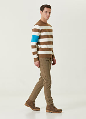 Beymen Club Bej Colorblocked Kontrast Şeritli Kazak - 3
