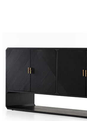 Latanwood Gabriella Siyah Ahşap Konsol - 6