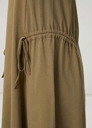 Beymen Club Haki Büzgü Detaylı Uzun Elbise - 8