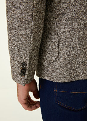 Beymen Club Kahverengi Kırçıllı Kalın Ceket - 8