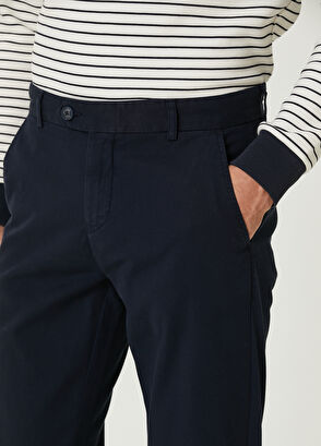 Beymen Club Slim Fit Navy Blue Twill Sport Pants - 4