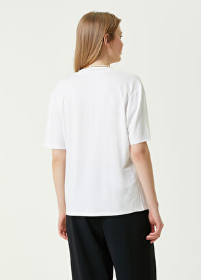 Beymen Club Kırık Beyaz V Yaka Basic T-shirt - 5