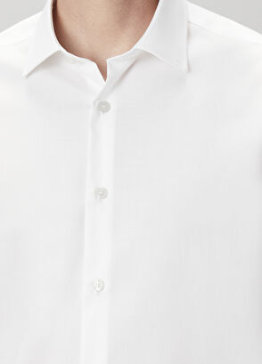 Beymen Club Slim Fit Beyaz Non-iron Twill Gömlek - 7