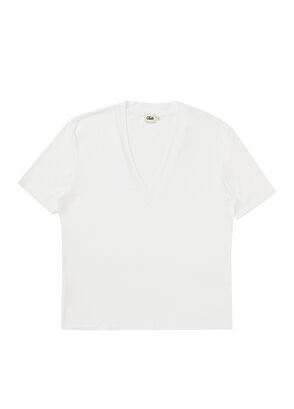 Beymen Club Kırık Beyaz V Yaka Basic T-shirt - 6
