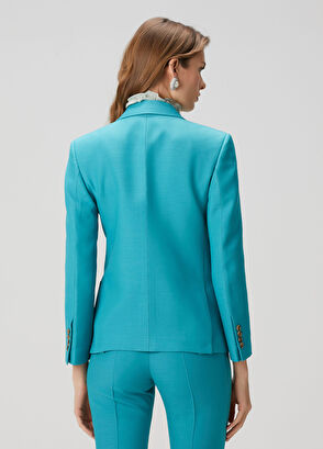 Valentino Mavi Yün Ceket - 5