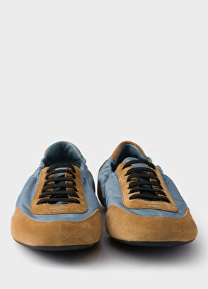 Prada Collapse Light Blue Re-Nylon and Suede Women's Sneakers - 5