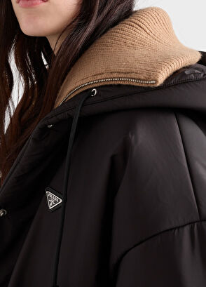 Siyah Hafif Re-Nylon Kadın Yağmurluk - Görsel 7