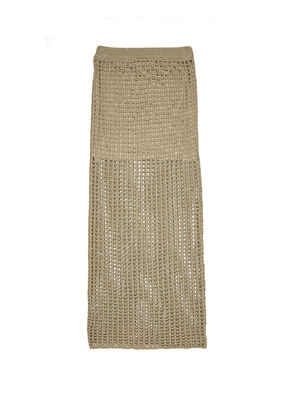 Beymen Club Açık Haki Payetli Triko Etek - 6