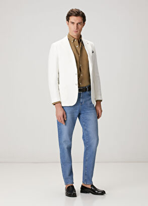 Beymen Club Off-White Linen Jacket - 3