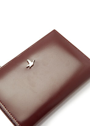 Beymen Club Burgundy Small Women's Leather Wallet - 5