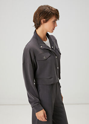 Beymen Club Anthracite Jacket Shaped Sweatshirt - 4