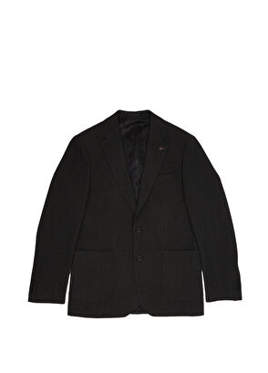Beymen Club Anthracite Herringbone Textured Jacket - 10