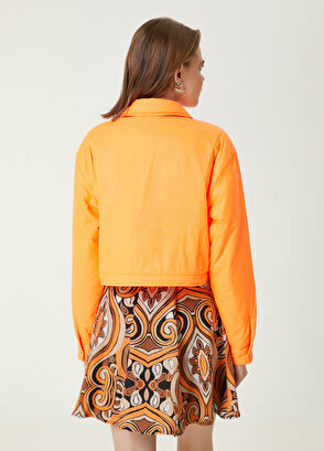 Beymen Club Neon Turuncu Kısa Trucker Ceket - 6