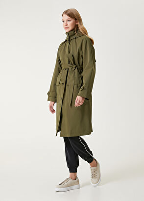 Beymen Club Haki Kapüşonlu Pardösü - 3