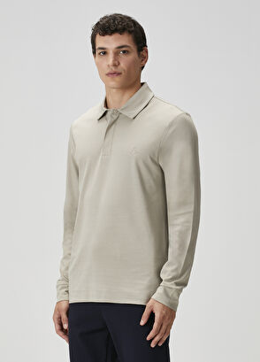 Beymen Club Slim Fit Bej Polo Yaka Sweatshirt - 4