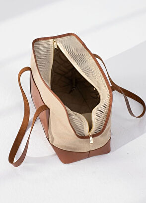 Zoe Pet Atelier Tan Leather Dog Carrier Bag - 4