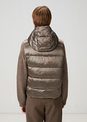 Beymen Club Vizon Kapüşonlu Puff Yelek - 5