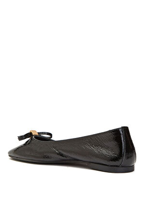 Beymen Club Black Logo Accessories Leather Ballet Flats - 8