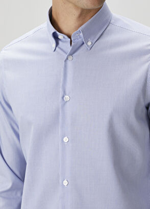 Beymen Club Comfort Fit Sax White Shirt - 5