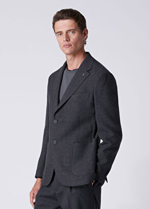 Beymen Club Anthracite Dobby Wool Blazer - 4