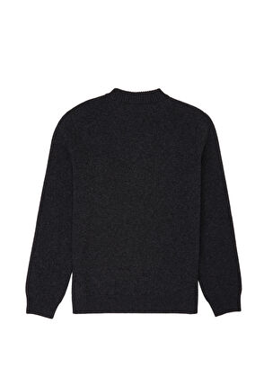 Beymen Club Anthracite Goose Logo Ribbed Sweater - 7