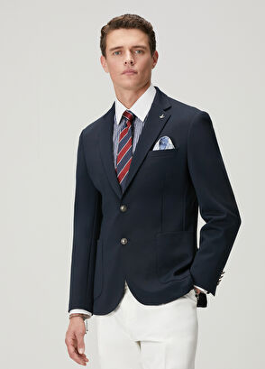 Beymen Club Lacivert Örme Blazer - 5