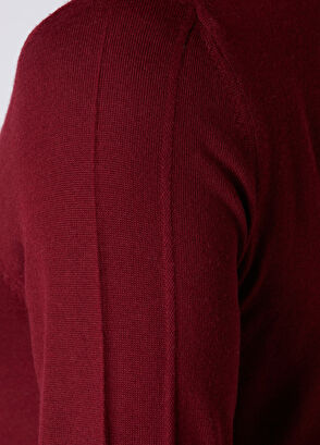 Beymen Club Burgundy Half Turtleneck Wool Sweater - 7