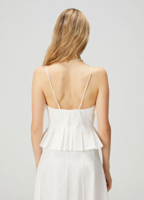 Beymen Club Kırık Beyaz Pileli Gömlek - 5