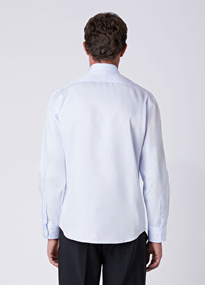 Beymen Club Comfort Fit Mavi Non-iron Twill Gömlek - 6