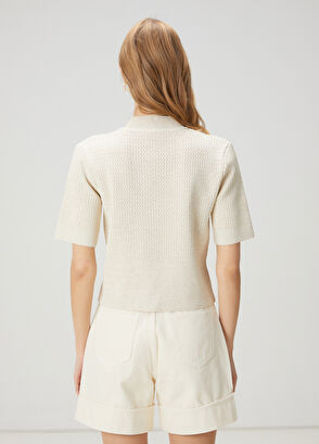 Beymen Club Beige Glitter Knit Jacket - 4