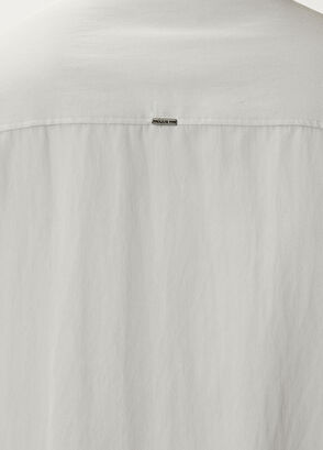 Beymen Club Gri Cepli Oversize Fit Kısa Kollu Gömlek - 8