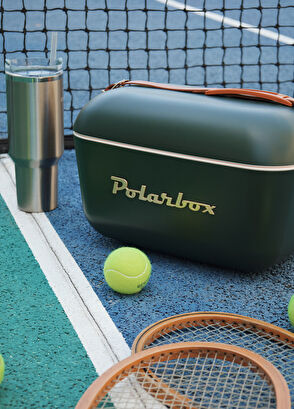 Polarbox Prinkstyle Ondas Classic Green Forest Gold Pamuk ve Deri Kayışlı Soğuk ve Sıcak Tutucu Termal Çanta 12 lt - 3