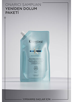 Kerastase Resistance Bain Force Architecte Repair Refill Shampoo for Damaged Hair 500 ml - 4