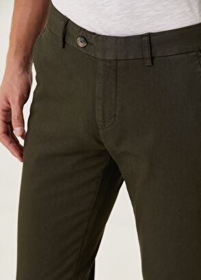 Beymen Club Slim Fit Haki Panama Dokulu Chino Pantolon - 3