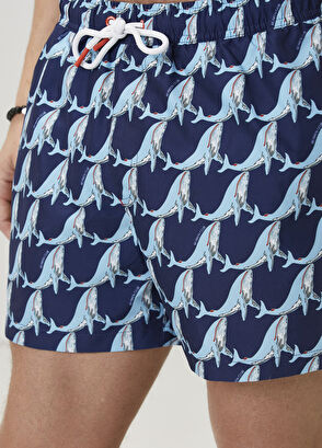 Beymen Club Lacivert Balina Desenli Mayo - 6