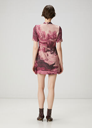 Beymen Club Plum Print Mini Dress - 5