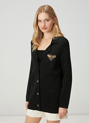 Beymen Club Siyah Ottoman Dokulu Triko Ceket - 4