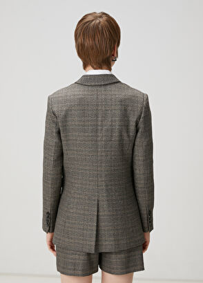 Beymen Club Gri Ekoseli Blazer - 5