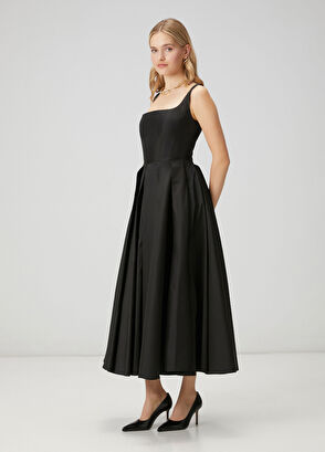 Beymen Club Black Maxi Taffeta Dress - 3