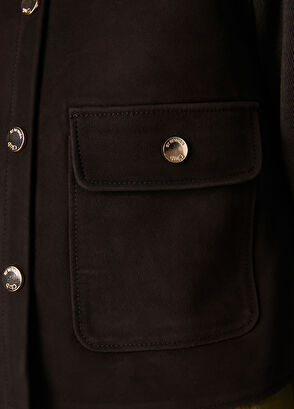 Beymen Club Brown Suede Inserted Knit Jacket - 8