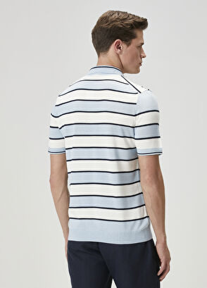 Beymen Club Blue Short Sleeve Polo Sweater - 5