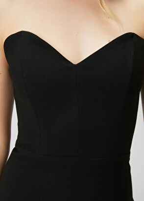 Beymen Club Black Long Crepe Evening Dress - 6