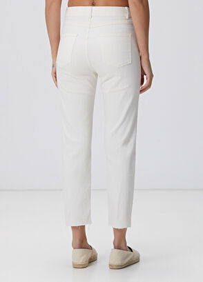 Network Kırık Beyaz Denim Pantolon - 5