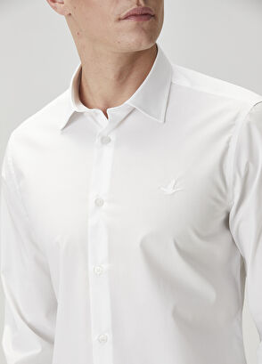 Beymen Club Slim Fit White Non-Iron Poplin Shirt - 6