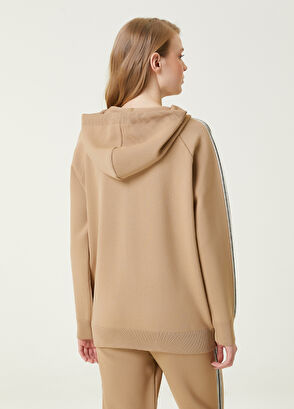 Beymen Club Deve Tüyü Kapüşonlu Simli Şerit Detaylı Hırka - 6