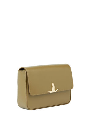 Beymen Club Haki Logo Detaylı Kadın Deri Çanta - 4